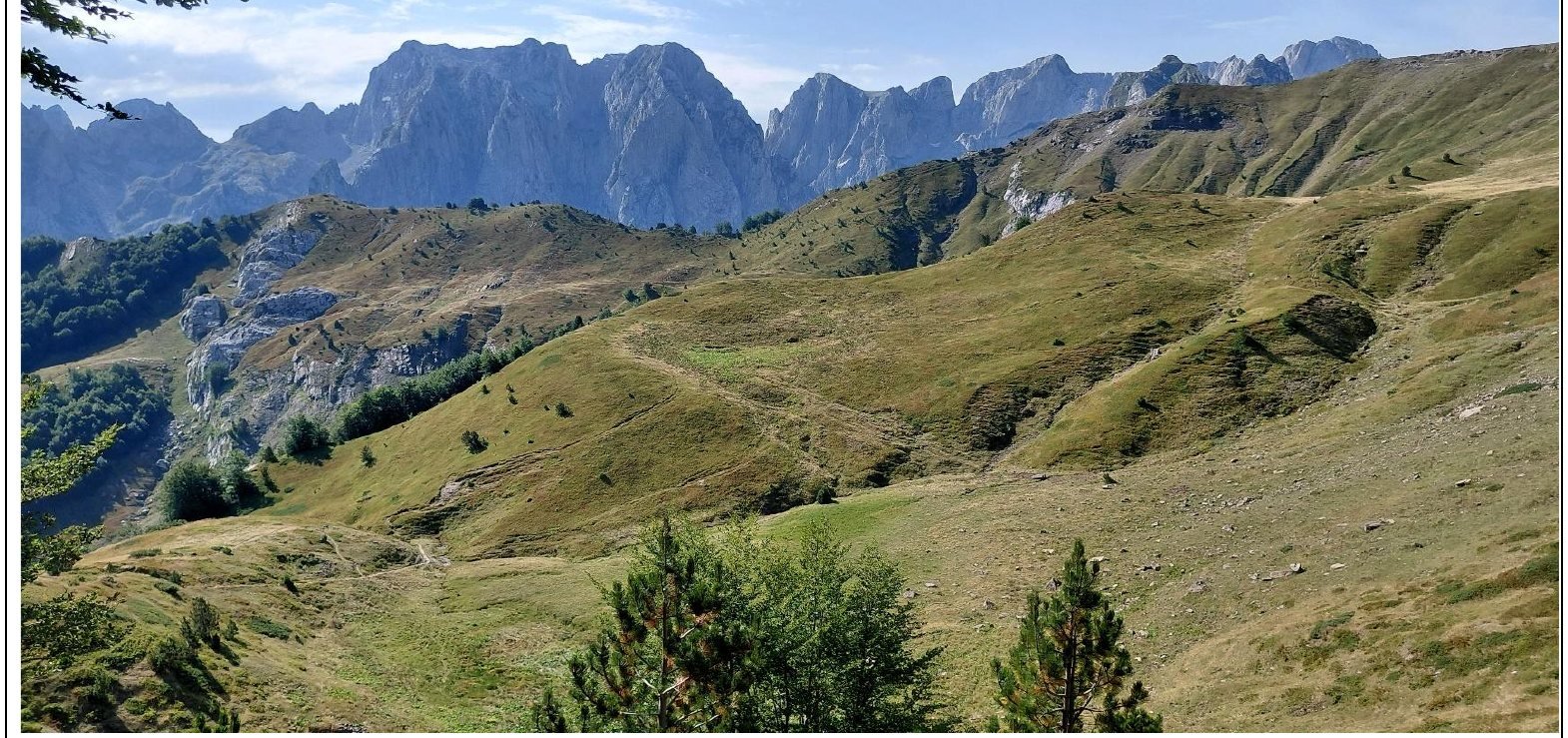 Alpine ridge above Lepushë with the jagged Prokletije peaks on the Albania–Montenegro border