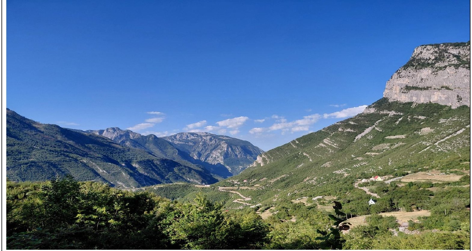 Ridge trail between Vukël and Lepushë in the Albanian Alps